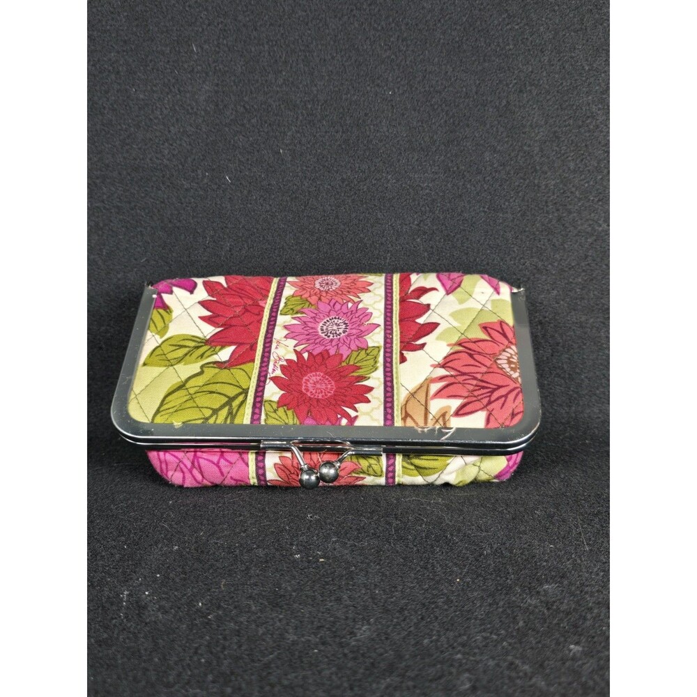 Vera Bradley Kiss Closure Makeup Bag Hello Dahlia Retired Pattern RARE